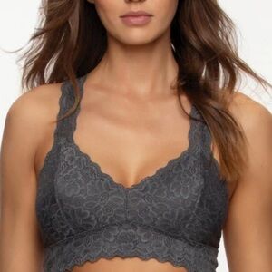 Bundles 2-Felina Lace Bralette,Dark Gray,black size M